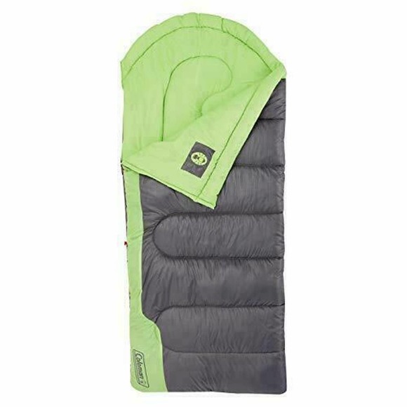 Coleman Handbags - Coleman Raymer 40 Degree Tall Sleeping Bag, Green/Gray 100% Polyester Brand New